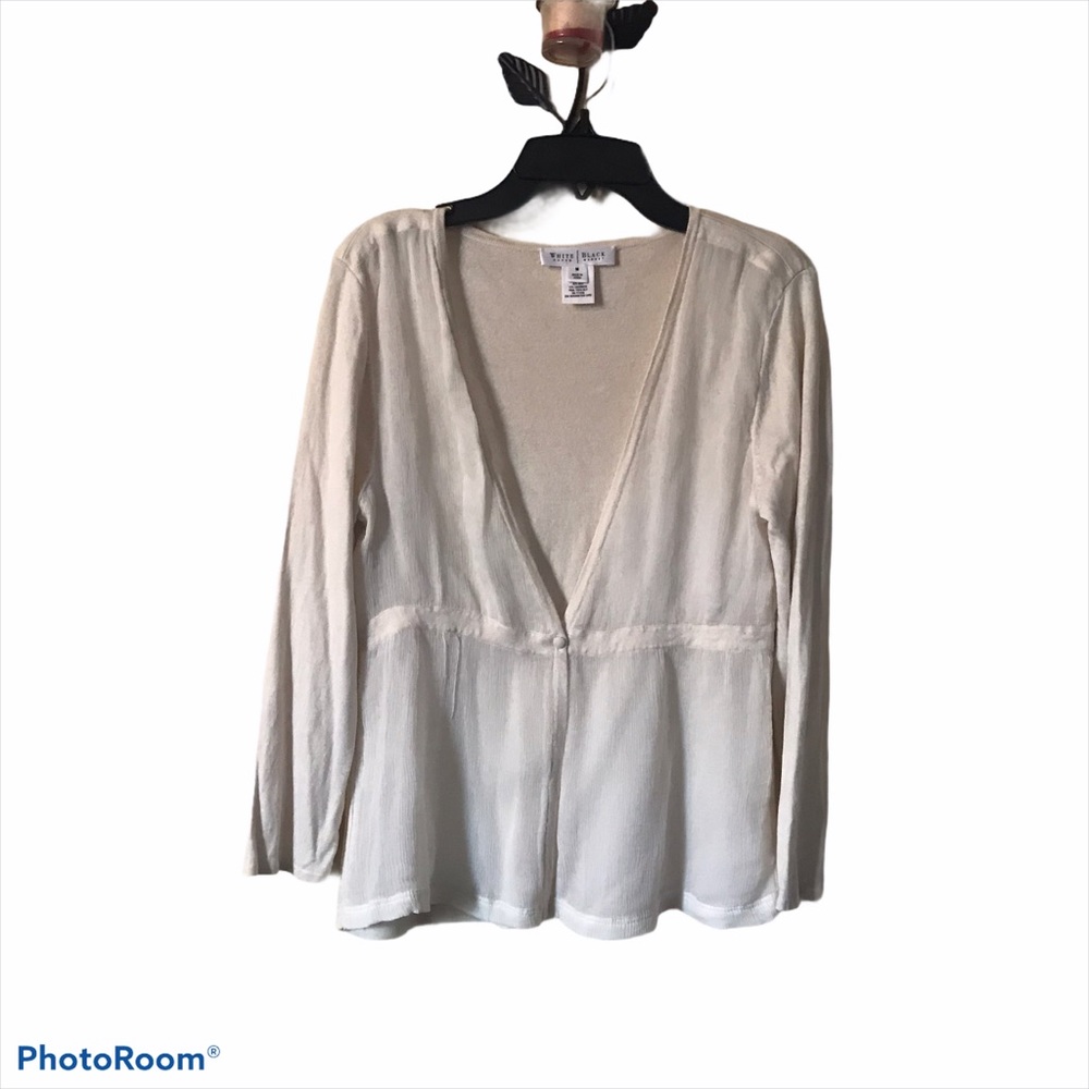 White House  Black Market Cashmere Silk Babydoll Sweater